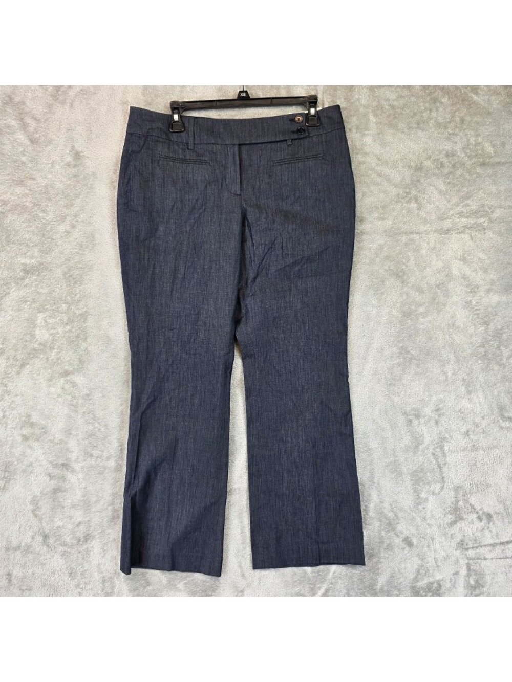 Ann Taylor LOFT Marisa Dress Pants Womens 10P Blue Bootcut Stretch Work Office